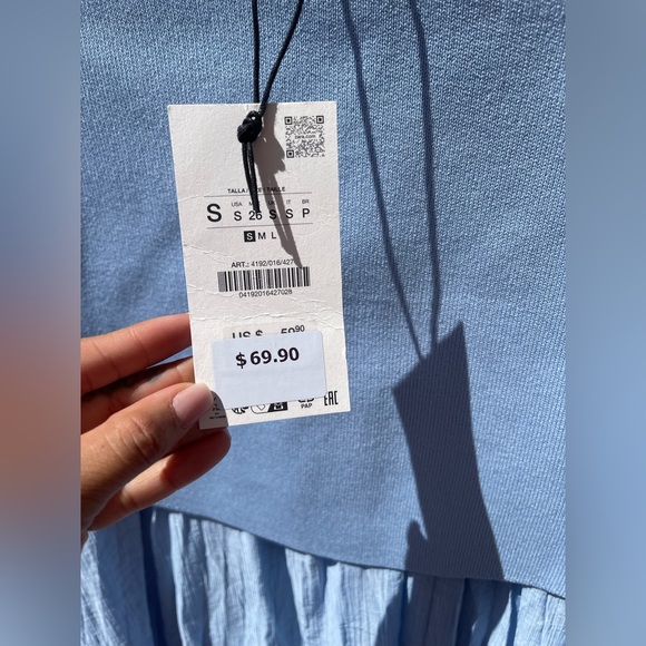 Zara Sky Blue Maxi Skirt *skirt only - Picture 5 of 6